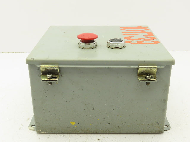 Hoffman A10106CH Electrical Enclosure Junction Box E-Stop Pushbutton 10x10x6"