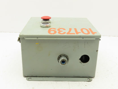 Hoffman A10106CH Electrical Enclosure Junction Box E-Stop Pushbutton 10x10x6"