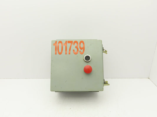 Hoffman A10106CH Electrical Enclosure Junction Box E-Stop Pushbutton 10x10x6"
