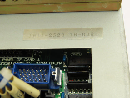 Okuma OSP-U100L Operator Control Panel Keypad Monitor LU-25 CNC Lathe