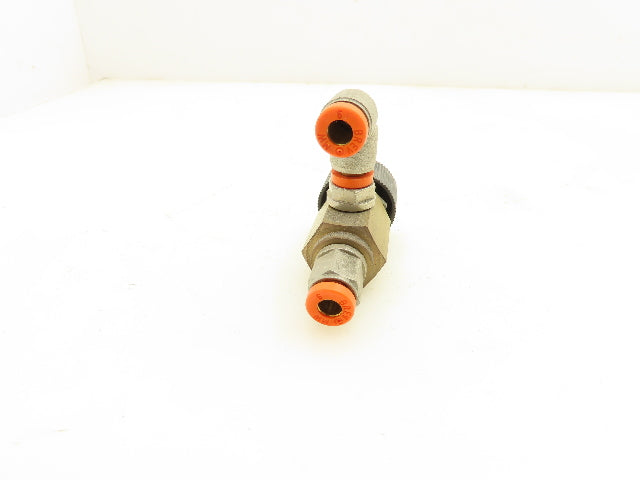 Adjustable Elbow Air Flow Control Needle Valve 3-3.5 Turn 1/8" Lot of 8