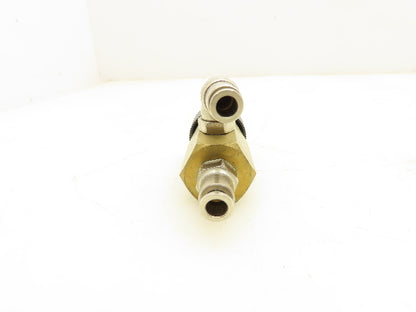 Adjustable Elbow Air Flow Control Needle Valve 5 Turn 1/8" Lot of 9