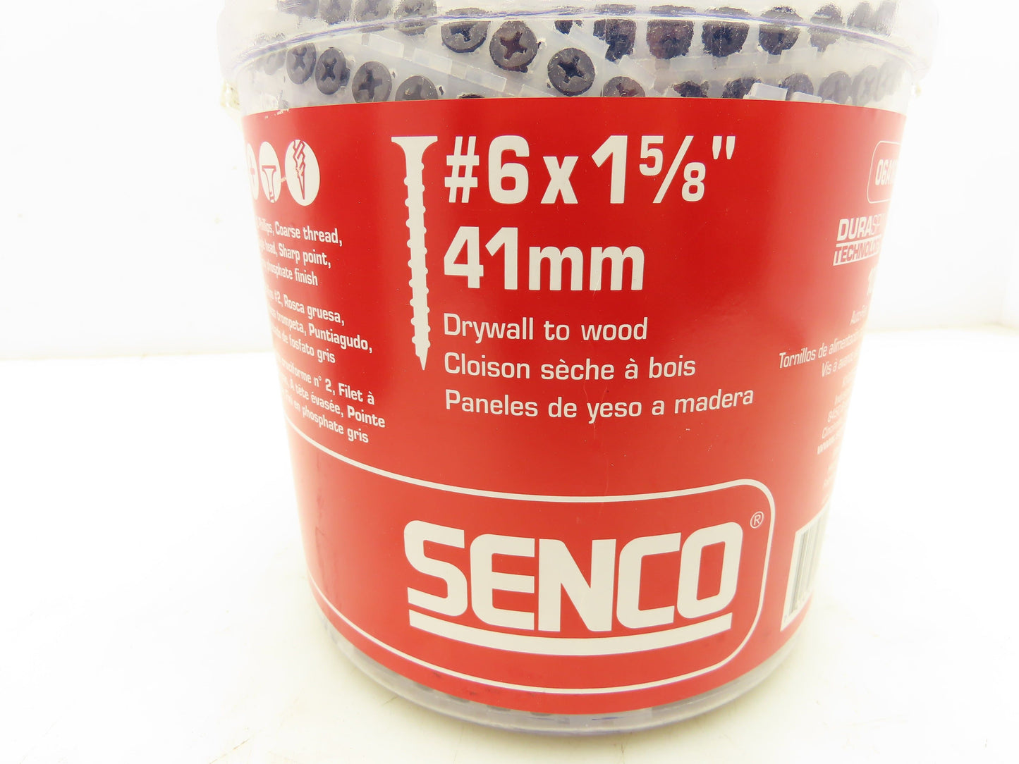 Senco 06A162P Dura Spin Drywall Screw #6 x 1-5/8" #2 Philips 1000 pk Lot of 2