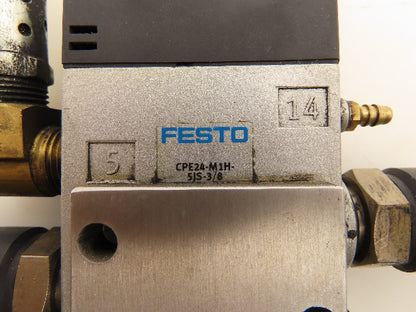 Festo CPE24-M1H-5JS-3/8 Pneumatic Solenoid Valve 5/2-Pos 24VDC