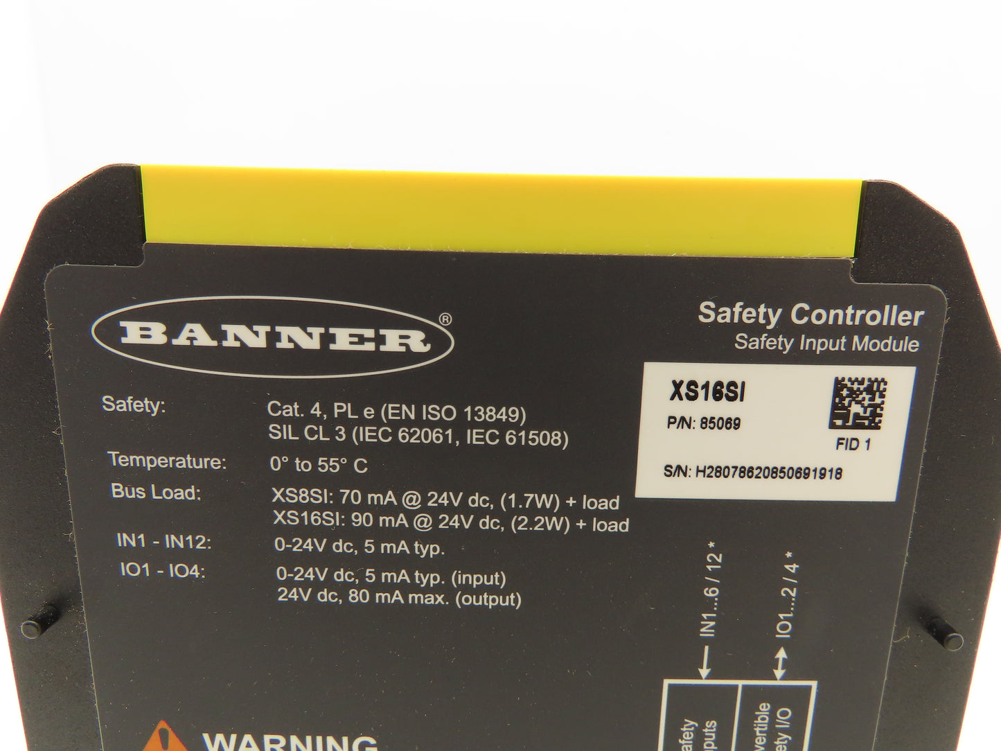 Banner XS16si Safety Input Module 16 Pin