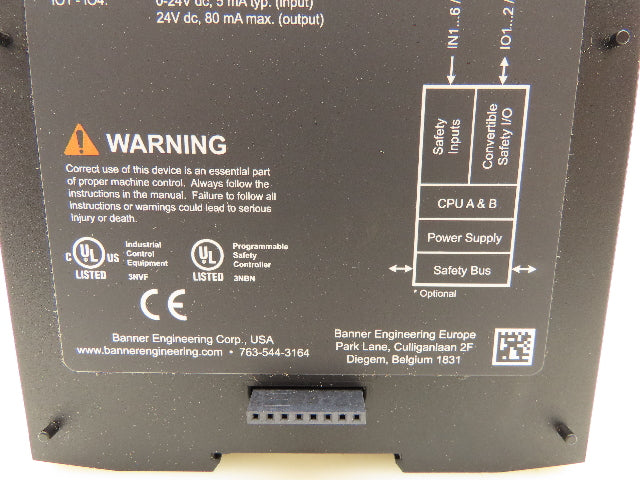 Banner XS16si Safety Input Module 16 Pin