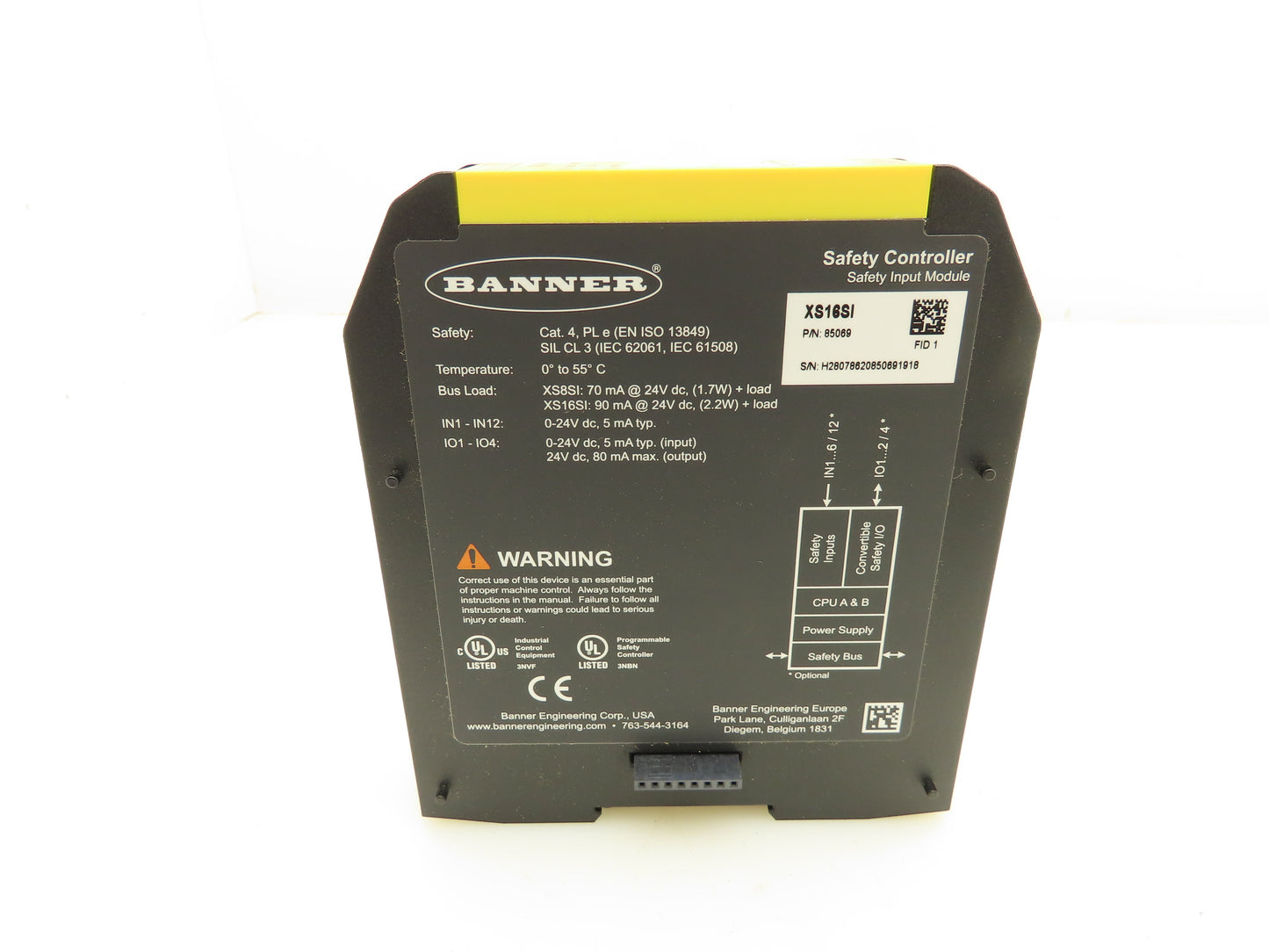 Banner XS16si Safety Input Module 16 Pin