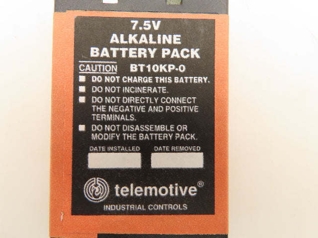 Telemotive BT10KP-0 Battery Pack Alkaline 7.5V Crane Remote Lot of 2