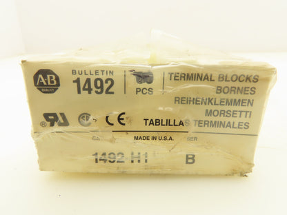Allen Bradley 1492-H1 Terminal Block Din Rail H Type Morsetti White Lot of 63