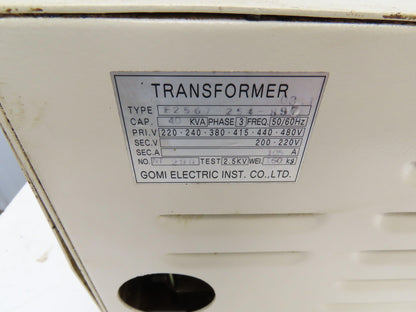 Gomi Electric Enclosed Transformer 40KVA 220V-480V 3PH LU-300 Okuma Lathe