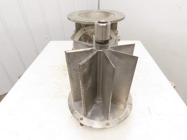 DMN Westinghouse MLD 250 Stainless Rotary Airlock Valve 10" Flanged Square/Round