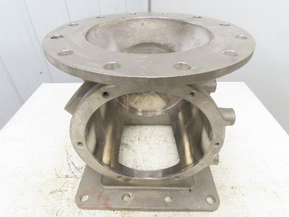 DMN Westinghouse MLD 250 Stainless Rotary Airlock Valve 10" Flanged Square/Round