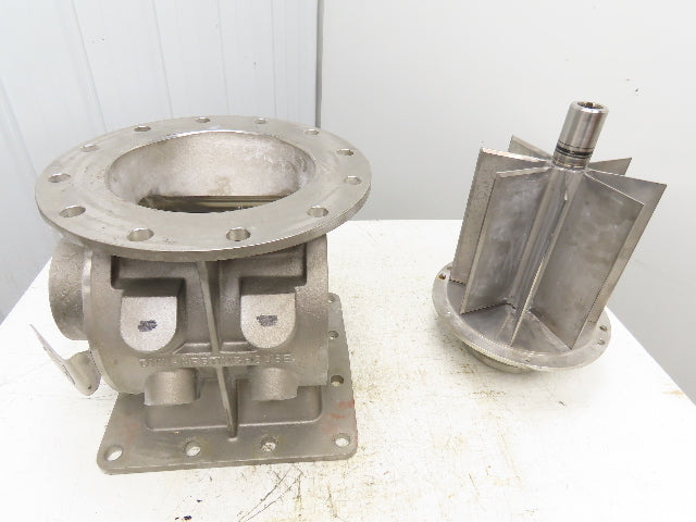 DMN Westinghouse MLD 250 Stainless Rotary Airlock Valve 10" Flanged Square/Round