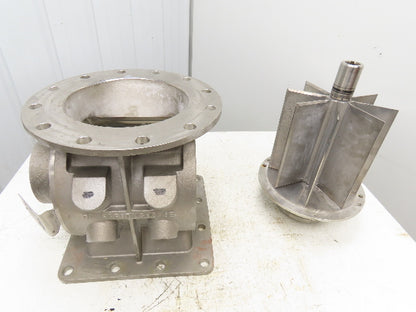 DMN Westinghouse MLD 250 Stainless Rotary Airlock Valve 10" Flanged Square/Round