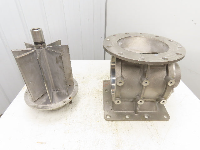 DMN Westinghouse MLD 250 Stainless Rotary Airlock Valve 10" Flanged Square/Round