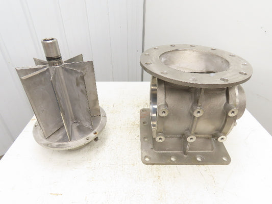 DMN Westinghouse MLD 250 Stainless Rotary Airlock Valve 10" Flanged Square/Round