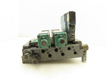 Numatics/Mac 081SS400M000061 Pneumatic Manifold 3 Solenoid Valve 24VDC
