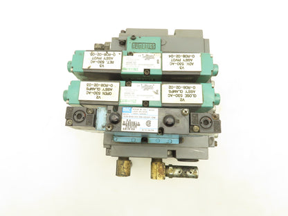 Numatics/Mac 081SS400M000061 Pneumatic Manifold 3 Solenoid Valve 24VDC