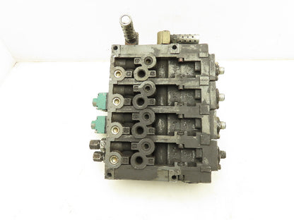 Numatics/Mac 081SS400M000061 Pneumatic Manifold 3 Solenoid Valve 24VDC
