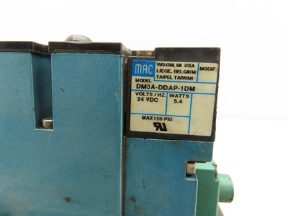 Numatics/Mac 081SS400M000061 Pneumatic Manifold 3 Solenoid Valve 24VDC