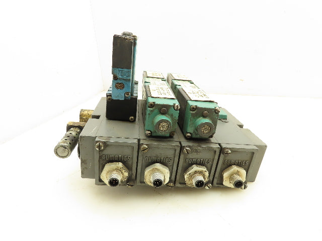 Numatics/Mac 081SS400M000061 Pneumatic Manifold 3 Solenoid Valve 24VDC