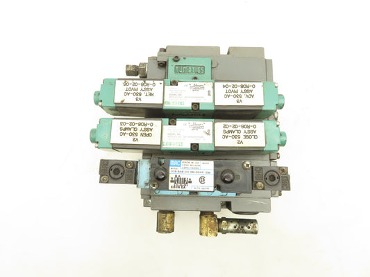 Numatics/Mac 081SS400M000061 Pneumatic Manifold 3 Solenoid Valve 24VDC