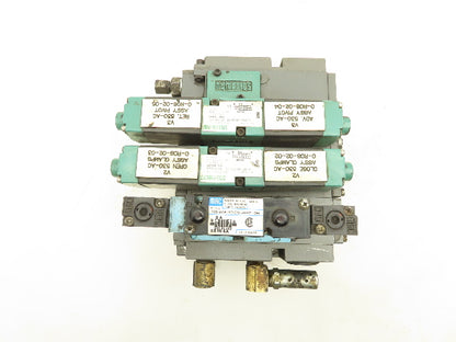Numatics/Mac 081SS400M000061 Pneumatic Manifold 3 Solenoid Valve 24VDC