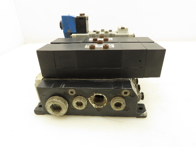 Parker F55VXBG019A Pneumatic Manifold 3 Valve Assembly 24VDC 2.3W 145 PSI