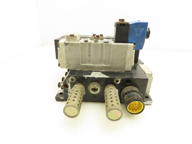 Parker F55VXBG019A Pneumatic Manifold 3 Valve Assembly 24VDC 2.3W 145 PSI