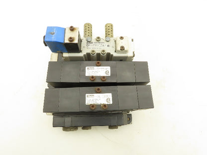 Parker F55VXBG019A Pneumatic Manifold 3 Valve Assembly 24VDC 2.3W 145 PSI