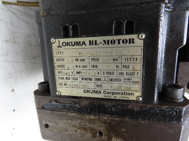 Okuma LU-15 CNC Lathe 8-Position Turret Tool Changer Servo BL-MS45E 30TN-A