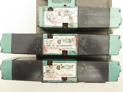 081SS600M000061 Pneumatic Flexiblok Manifold 3 Spool Valve 24VDC