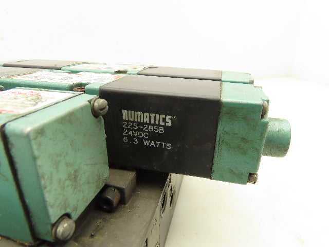 081SS600M000061 Pneumatic Flexiblok Manifold 3 Spool Valve 24VDC