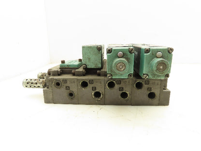 081SS600M000061 Pneumatic Flexiblok Manifold 3 Spool Valve 24VDC