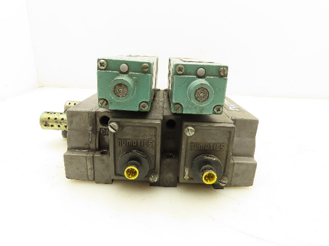 Numatics 152SS400M000061 Flexiblok 2-Staion Manifold 24VDC Solenoid Valves