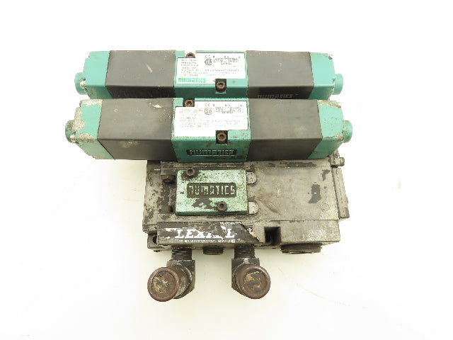 Numatics 081SS600M000061 Pneumatic 3-Station Flexiblok Manifold 24VDC Valves