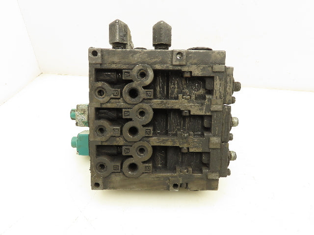 Numatics 081SS600M000061 Pneumatic 3-Station Flexiblok Manifold 24VDC Valves