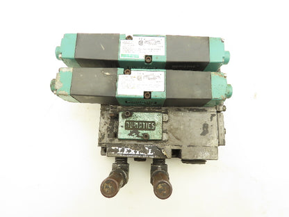 Numatics 081SS600M000061 Pneumatic 3-Station Flexiblok Manifold 24VDC Valves