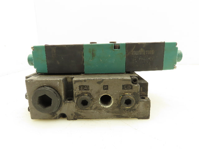 Numatics 081SS600M000061 Pneumatic 3-Station Flexiblok Manifold 24VDC Valves