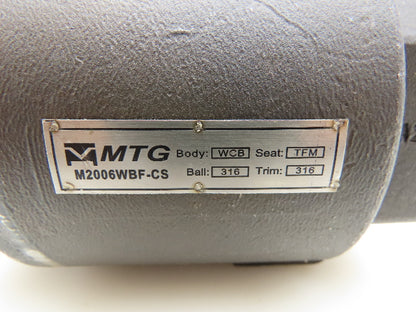 MTG M2006WBF-CS Fire Safe Ball Valve 2" NPT 1500 WOG WCB Steel