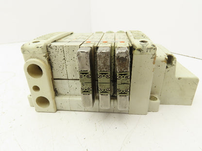 SMC VVQ2000-10A-1  VQ2401-51 5-Station Manifold Block Pneumatic Solenoid Valves