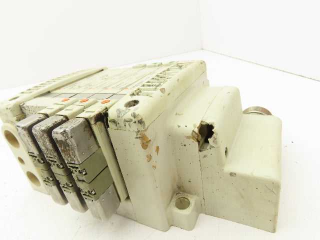 SMC VVQ2000-10A-1  VQ2401-51 5-Station Manifold Block Pneumatic Solenoid Valves