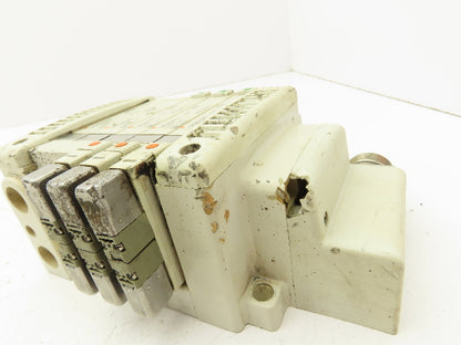 SMC VVQ2000-10A-1  VQ2401-51 5-Station Manifold Block Pneumatic Solenoid Valves