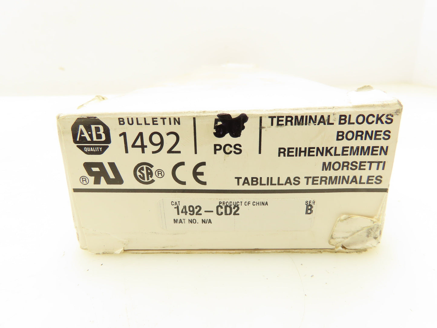 Allen Bradley 1492-CD2 Terminal Block Din Rail 4-14 Awg W/ 8 End Cap Lot of 47