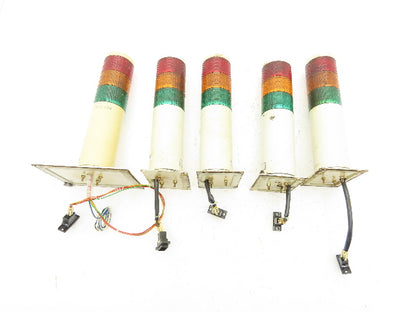 Patlite Signal Tower Stack Light Red Amber Green 12"  Lot of 5