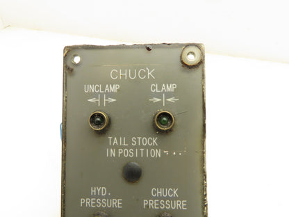 Okuma CNC Lathe OSP7000 Control Panel Chuck Indicator Lights E5413-183-569