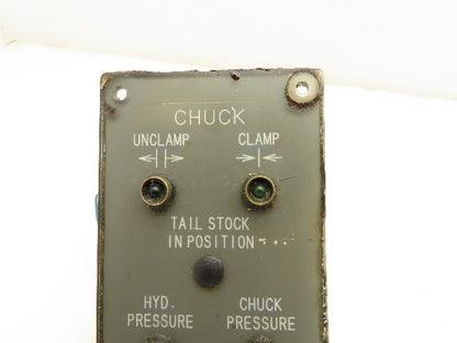 Okuma CNC Lathe OSP7000 Control Panel Chuck Indicator Lights E5413-183-569