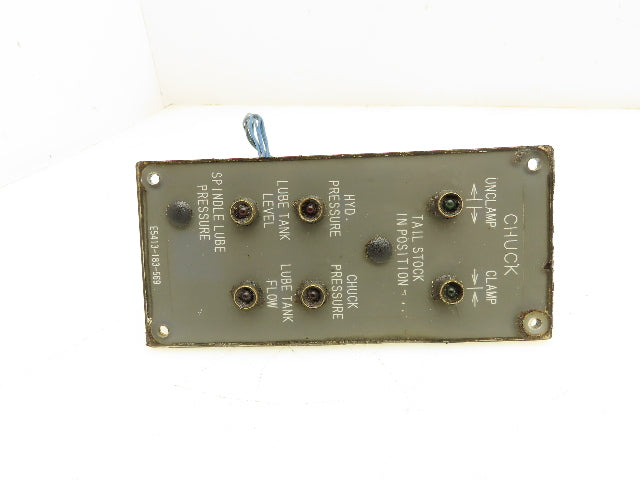 Okuma CNC Lathe OSP7000 Control Panel Chuck Indicator Lights E5413-183-569