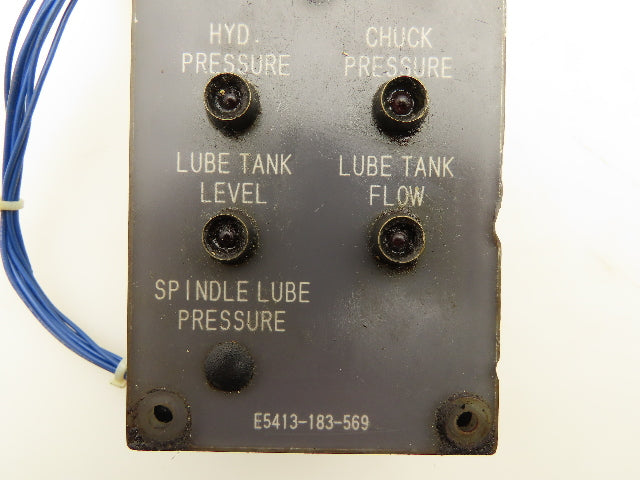 Okuma CNC Lathe OSP7000 Control Panel Spindle Chuck Indicator E5413-183-569