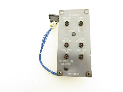 Okuma CNC Lathe OSP7000 Control Panel Spindle Chuck Indicator E5413-183-569